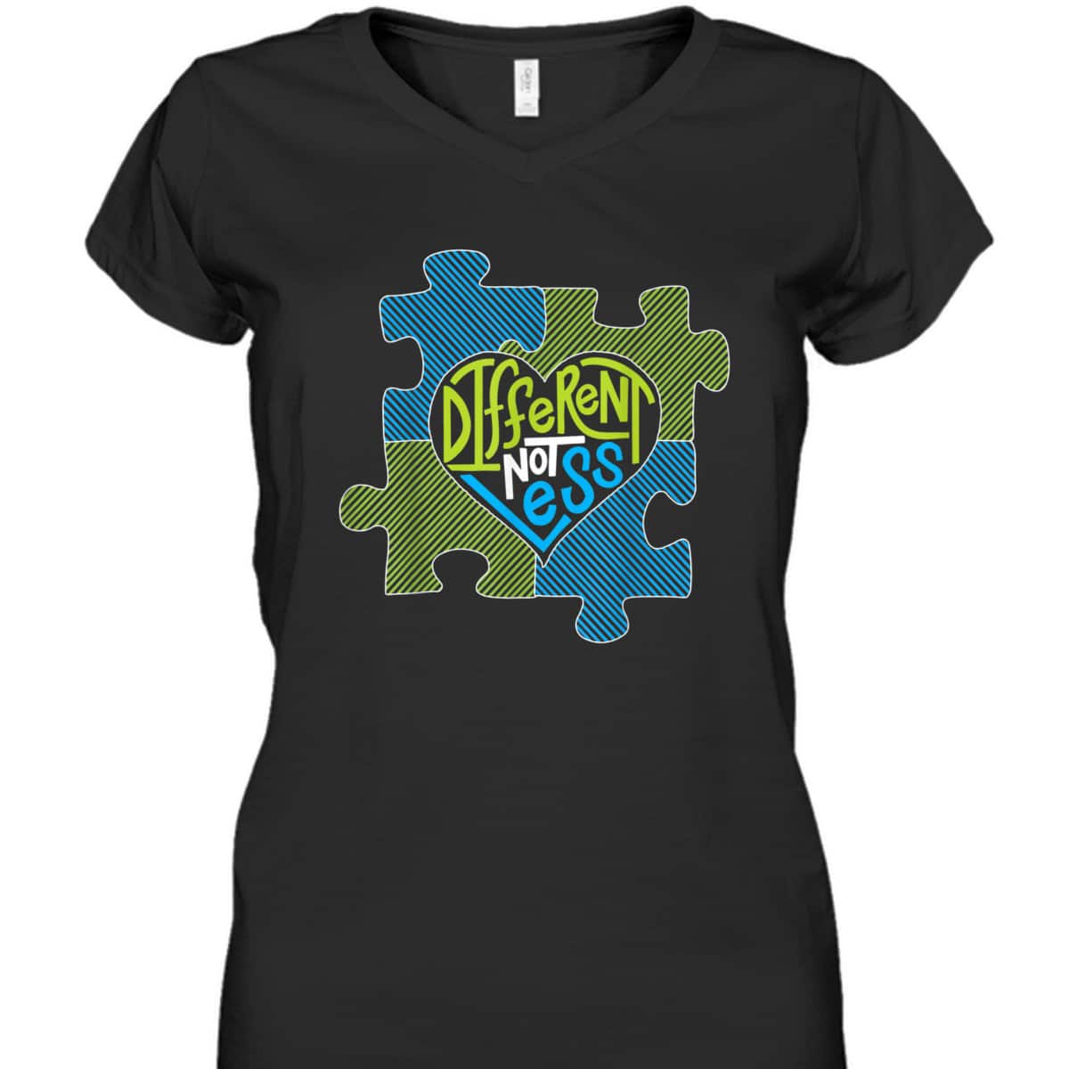 Different Not Less - Autism Puzzle Piece T-Shirt Different Not Less - Autism Puzzle Piece T-Shirt
