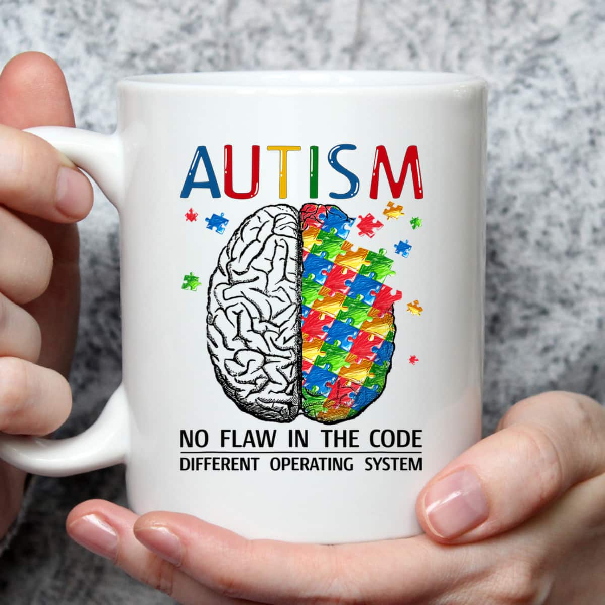 Autism No Flaw In The Code Autistic Brain Autism Awareness T-Shirt