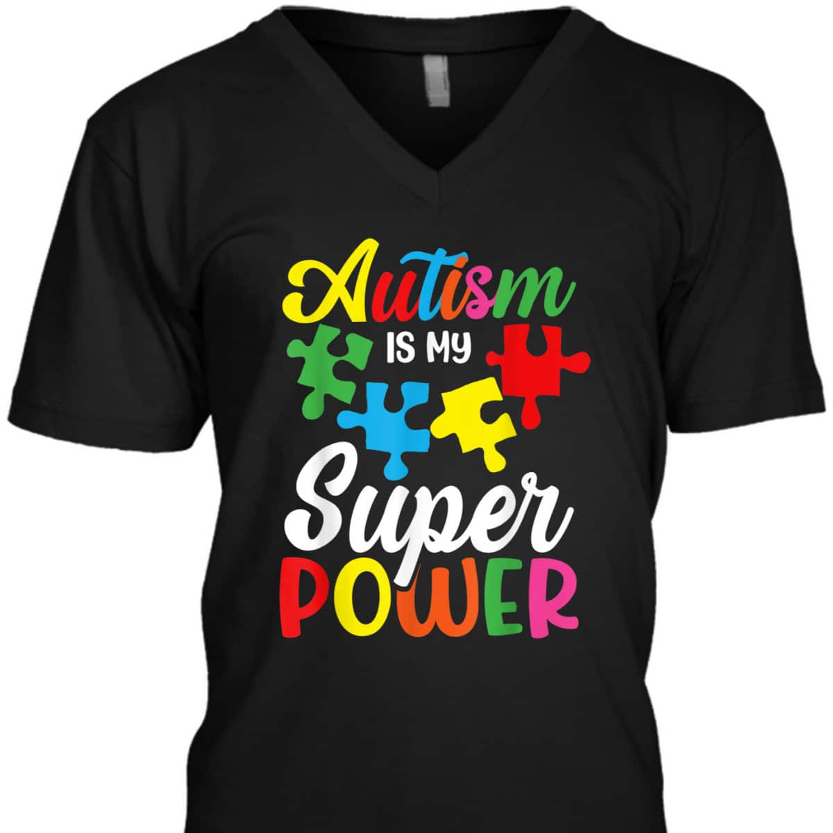 Autism Is My Superpower Autistic Awareness Puzzle Piece Cute T-Shirt Autism Is My Superpower Autistic Awareness Puzzle Piece Cute T-Shirt