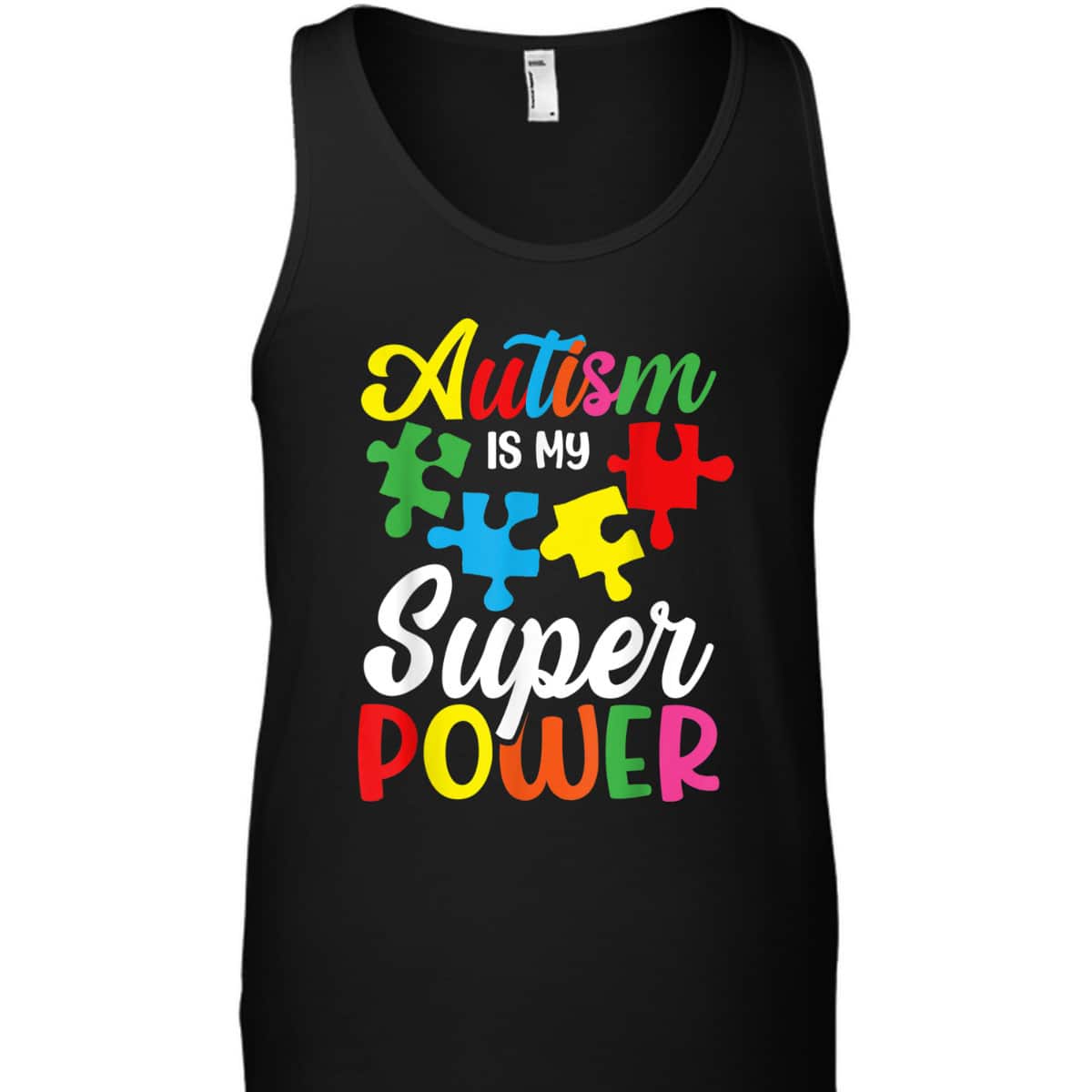 Autism Is My Superpower Autistic Awareness Puzzle Piece Cute T-Shirt