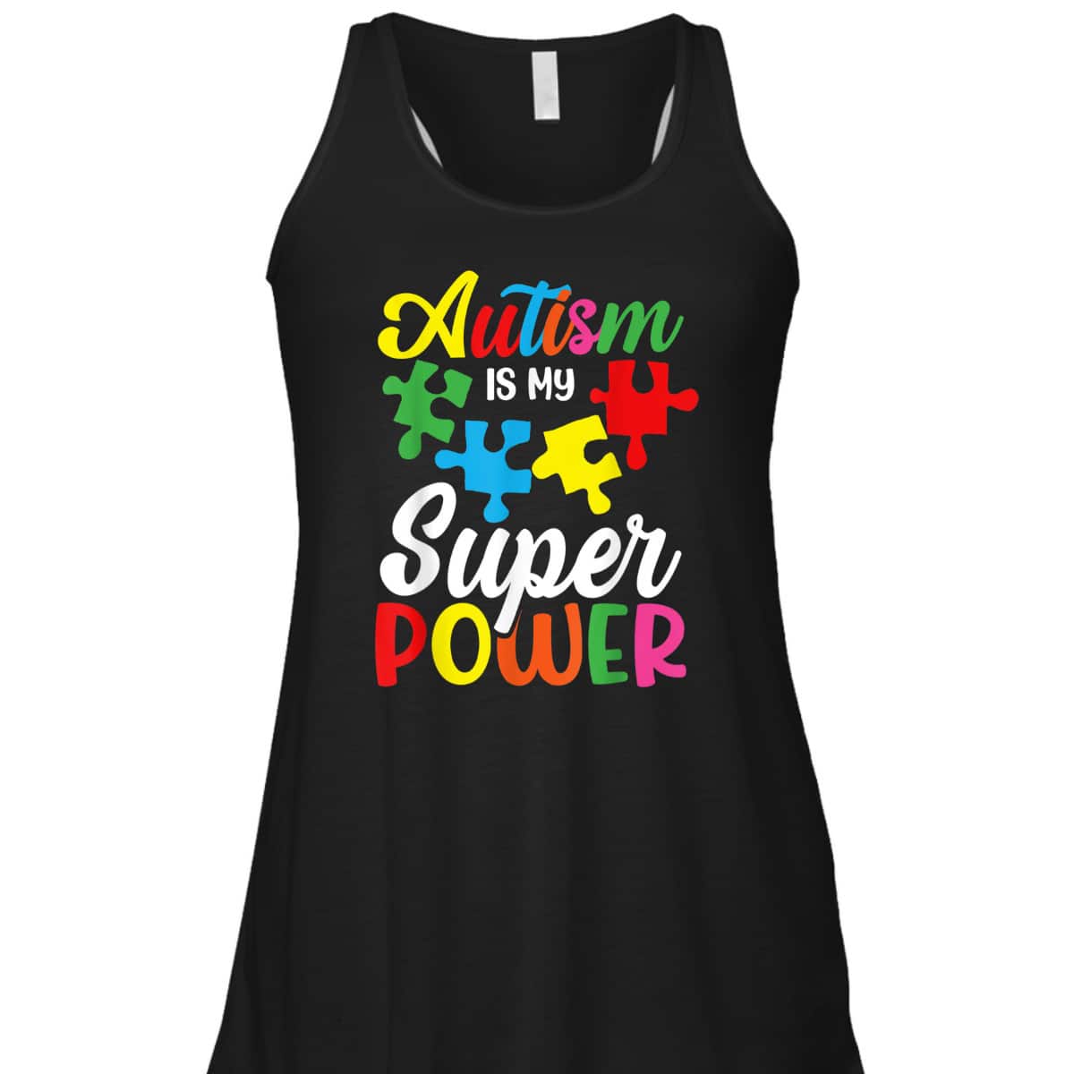 Autism Is My Superpower Autistic Awareness Puzzle Piece Cute T-Shirt