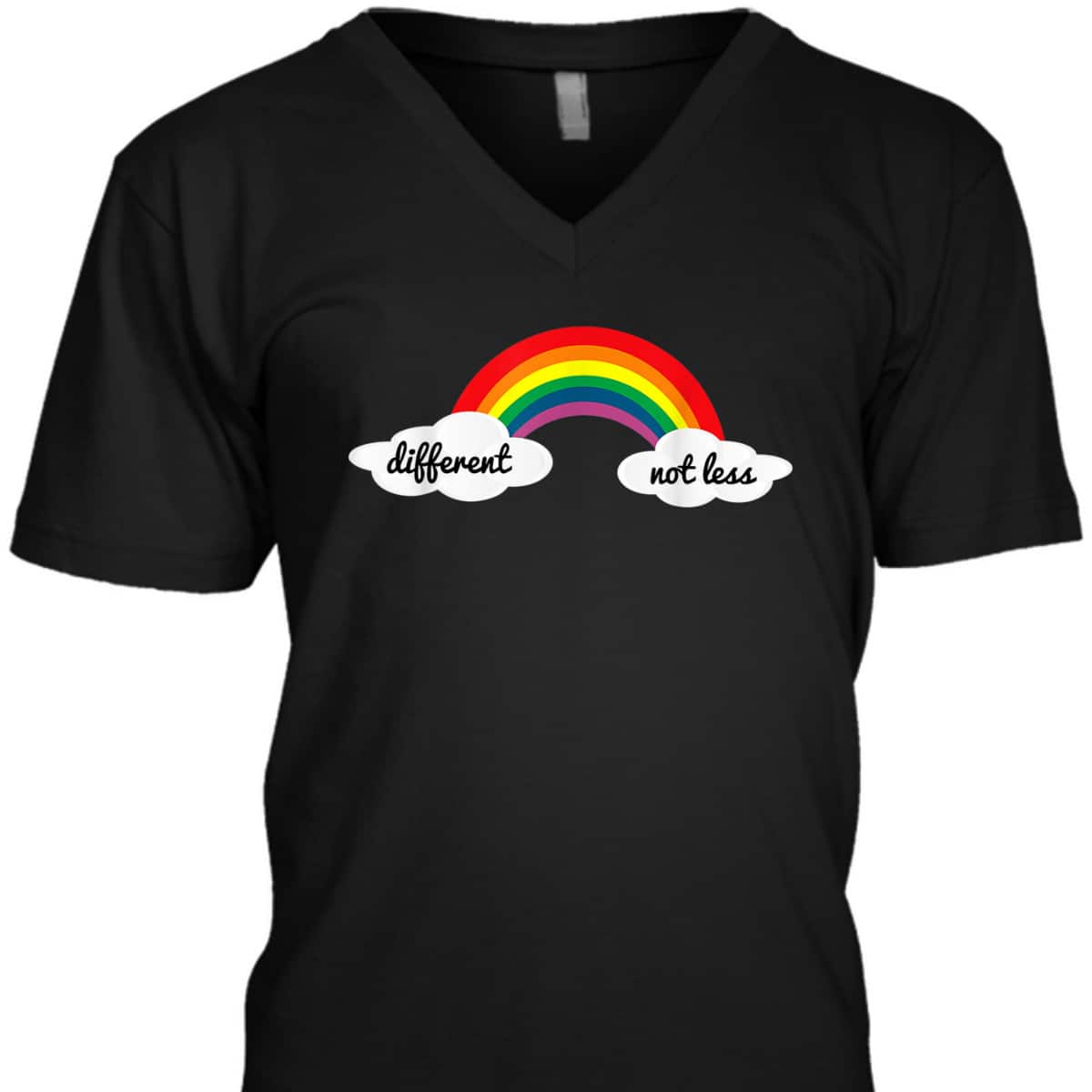 Different Not Less Autism Awareness Month Rainbow T-Shirt