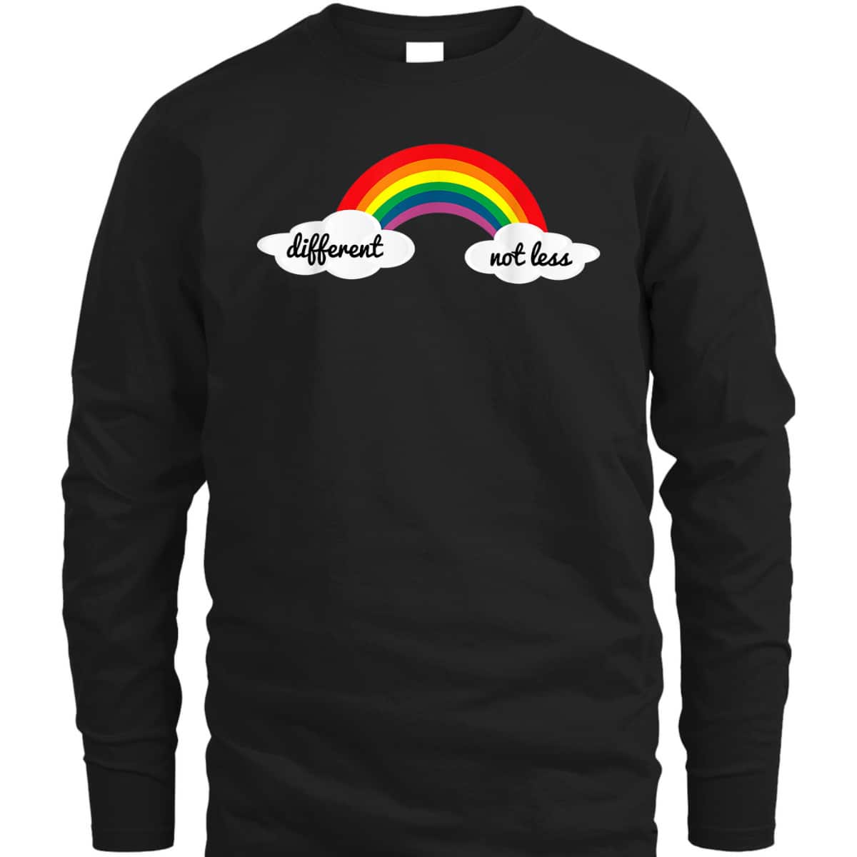 Different Not Less Autism Awareness Month Rainbow T-Shirt