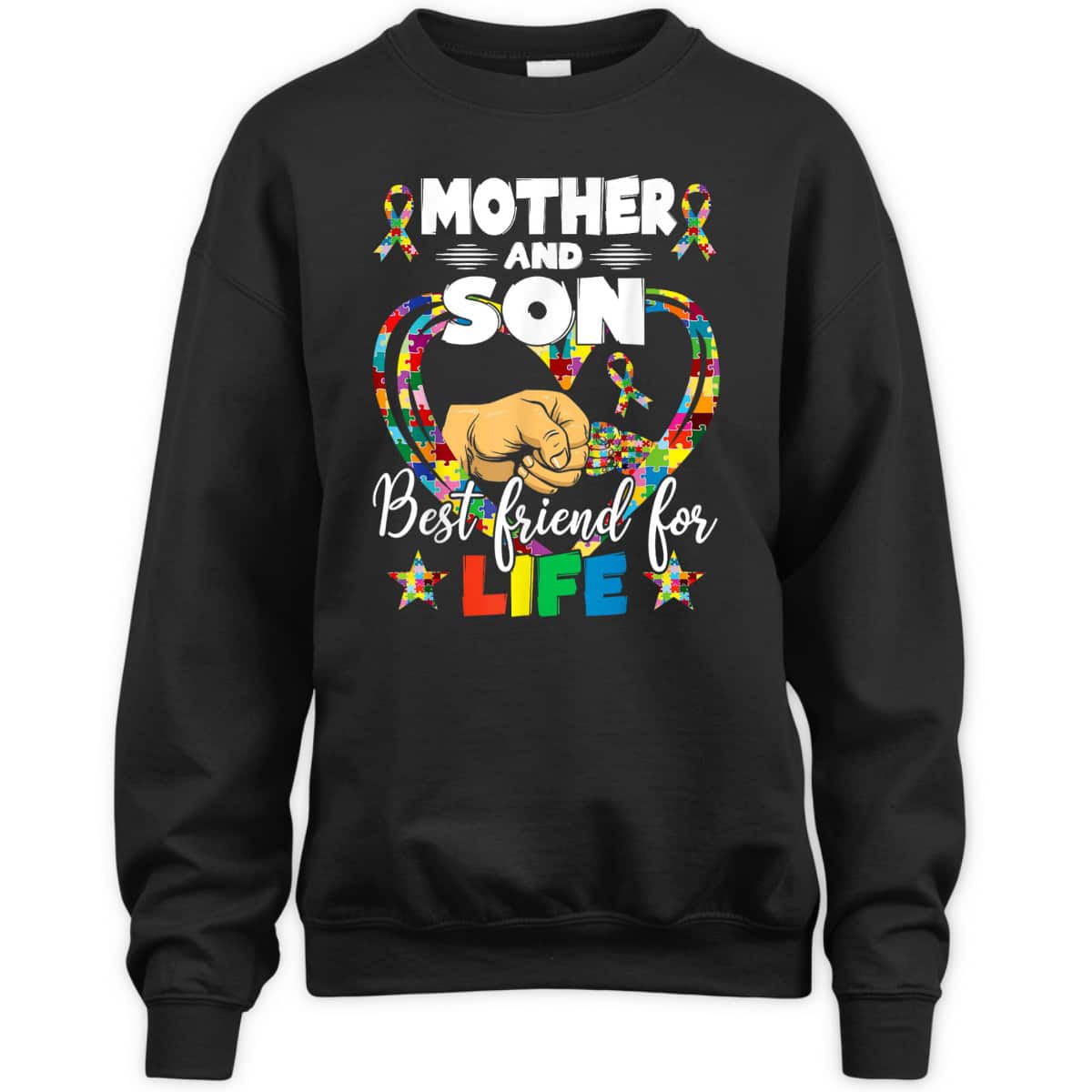 Supportive Women Autism Awareness Mother And Son T-Shirt
