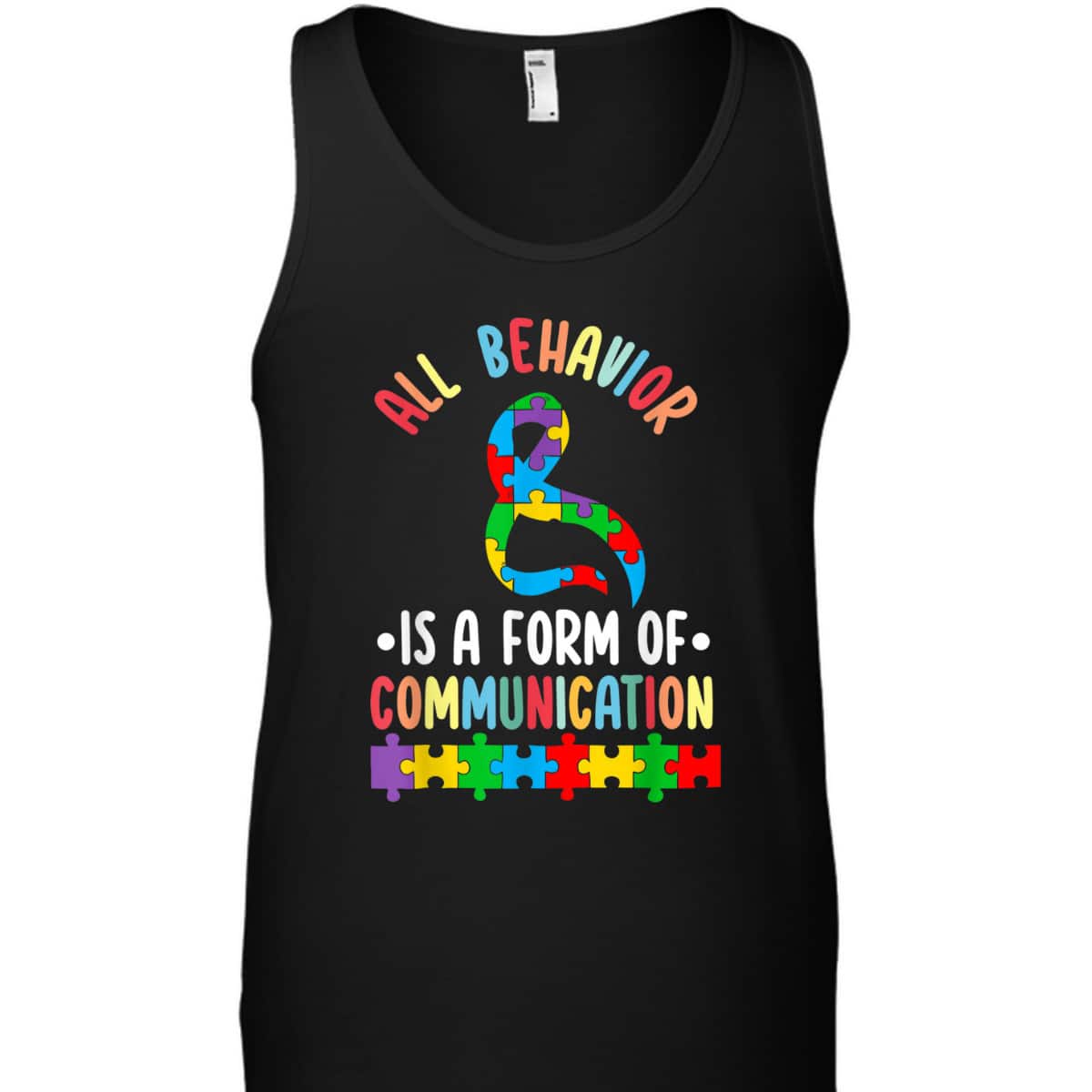 Behavior Is A Form Of Communication ADHD Autism Month Ribbon T-Shirt