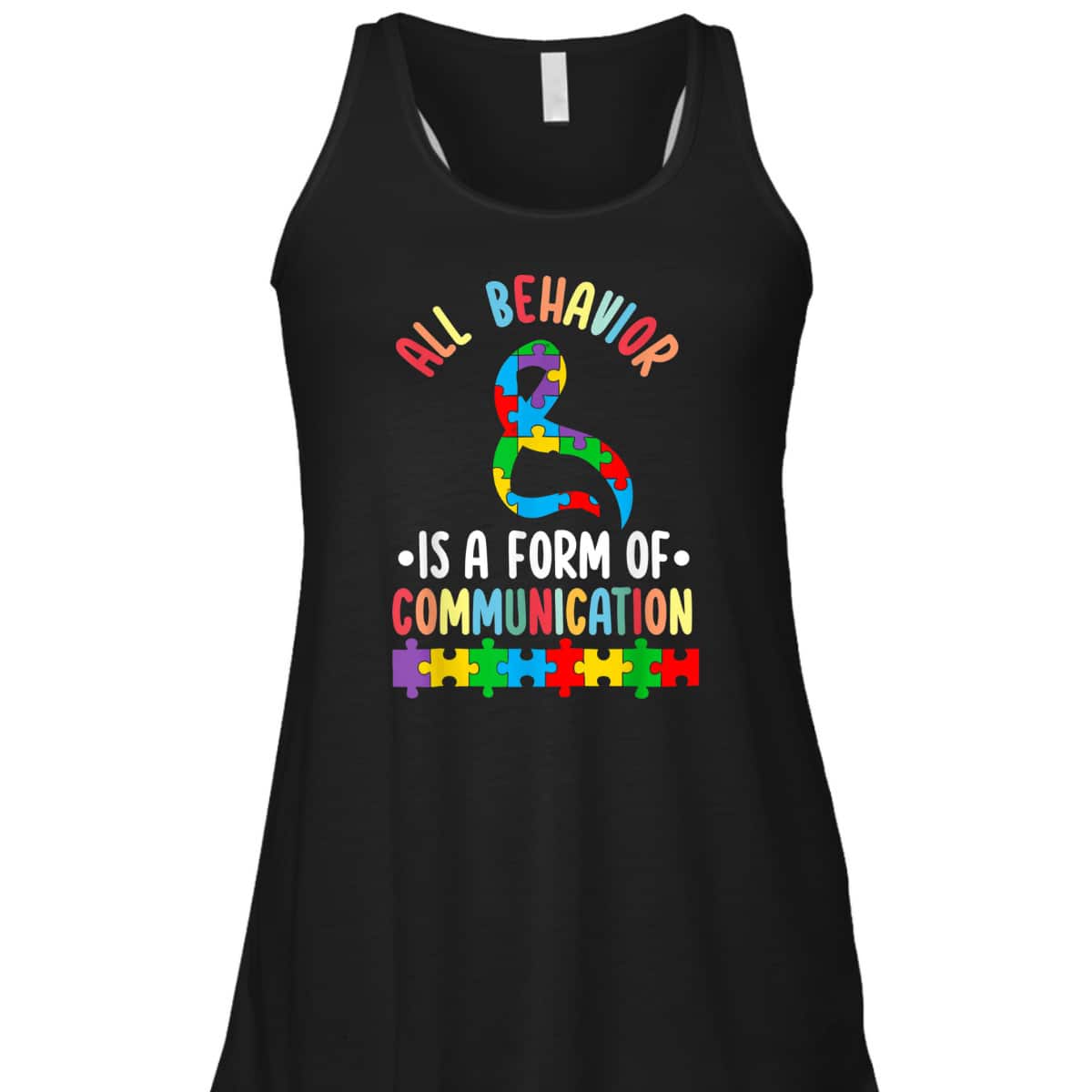 Behavior Is A Form Of Communication ADHD Autism Month Ribbon T-Shirt