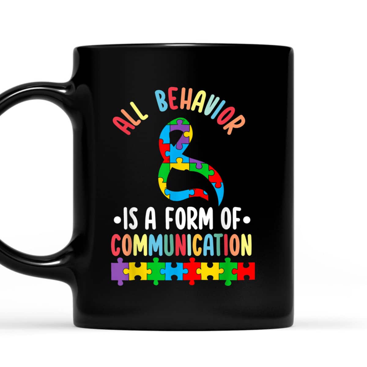 Behavior Is A Form Of Communication ADHD Autism Month Ribbon T-Shirt