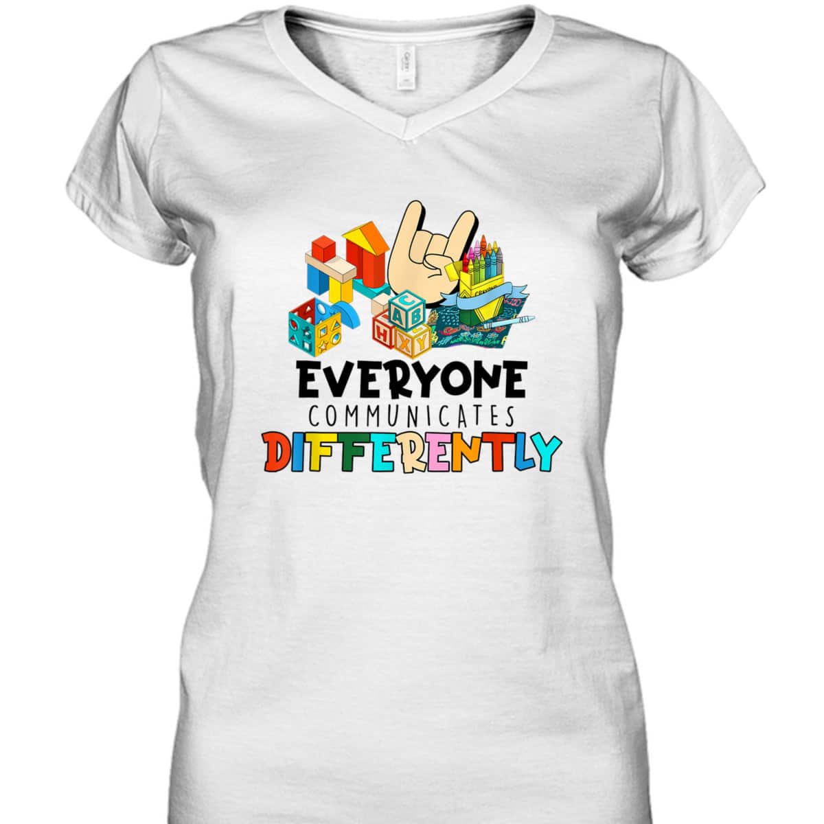 Everyone Communicates Differently Autism Special Education T-Shirt