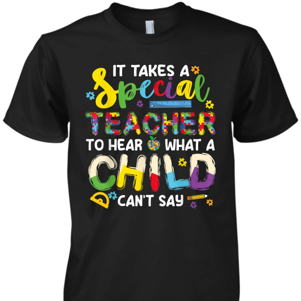 Autism Awareness Teachers It Takes A Special Teacher T-Shirt