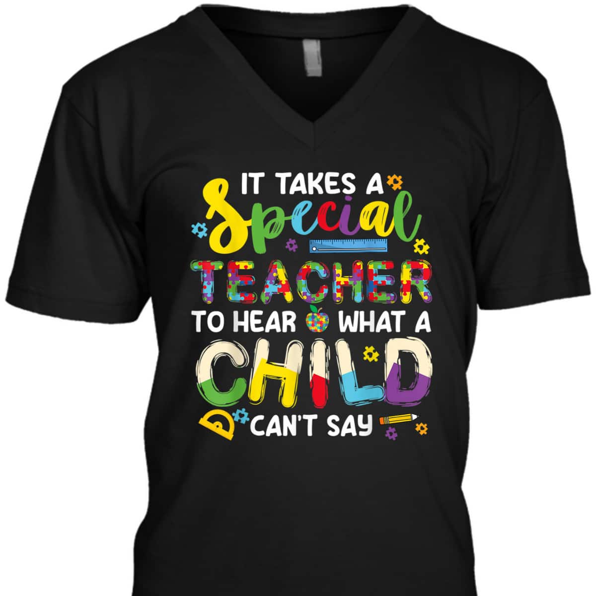 Autism Awareness Teachers It Takes A Special Teacher T-Shirt