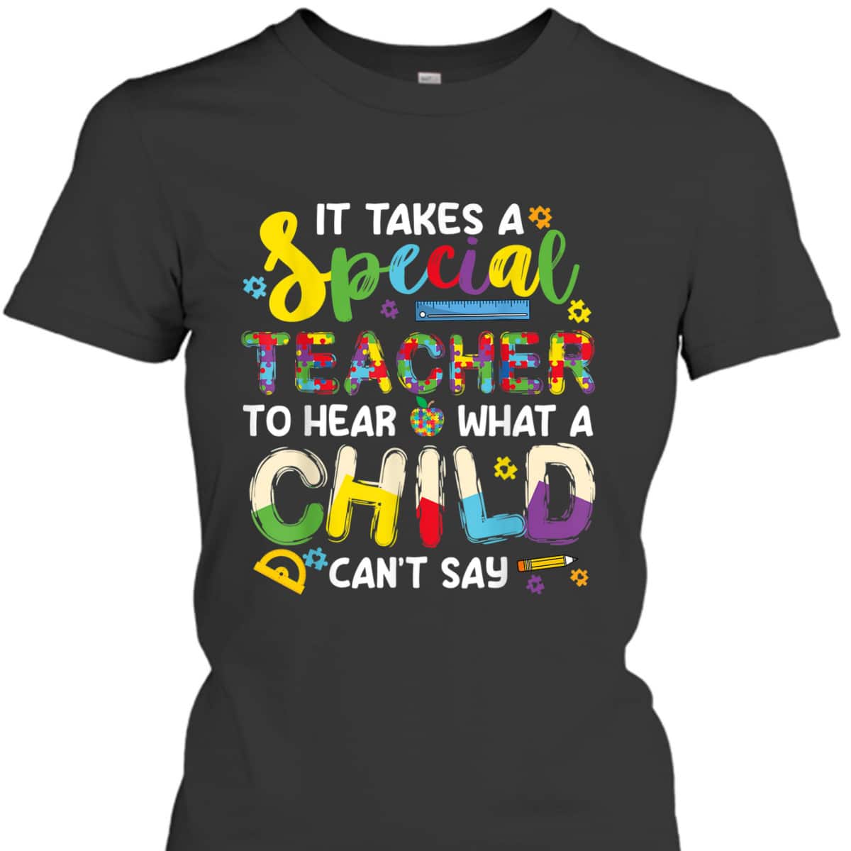Autism Awareness Teachers It Takes A Special Teacher T-Shirt Autism Awareness Teachers It Takes A Special Teacher T-Shirt