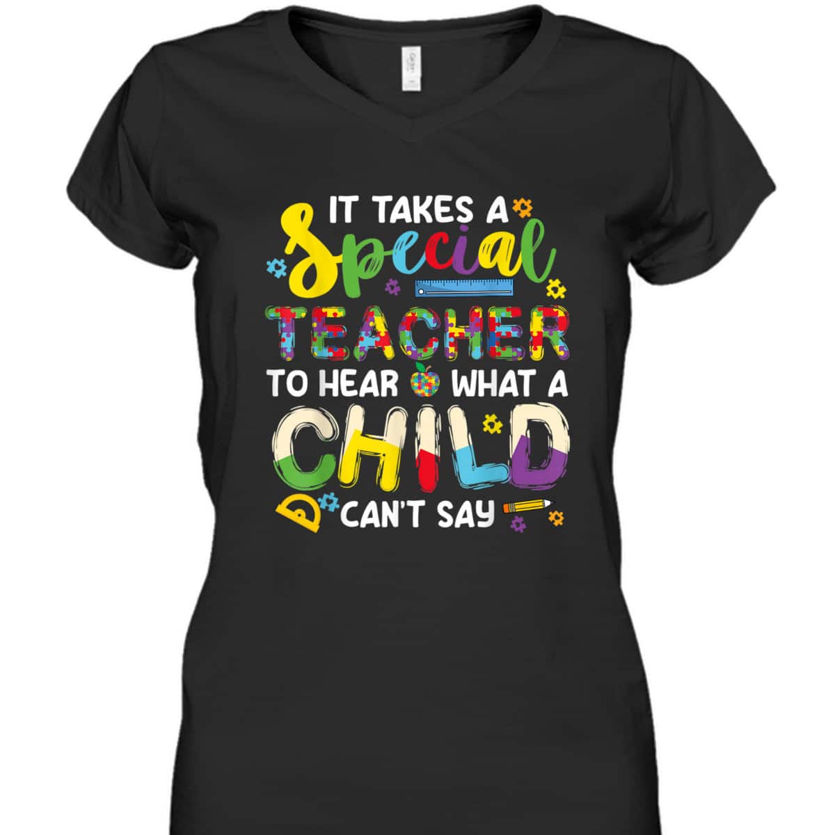 Autism Awareness Teachers It Takes A Special Teacher T-Shirt Autism Awareness Teachers It Takes A Special Teacher T-Shirt
