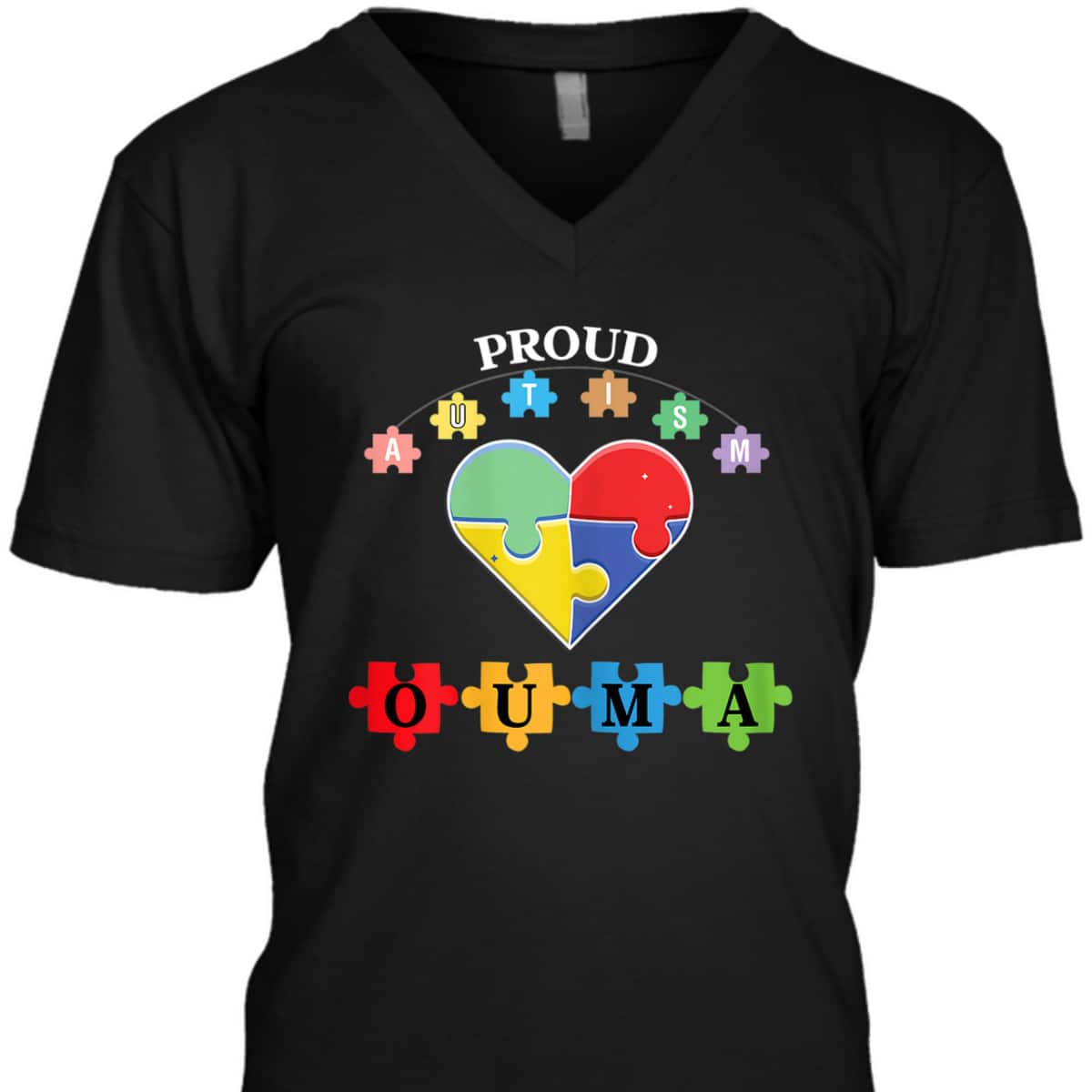 Womens Proud Autism Ouma Family Matching Autism Awareness Gift T-Shirt Womens Proud Autism Ouma Family Matching Autism Awareness Gift T-Shirt