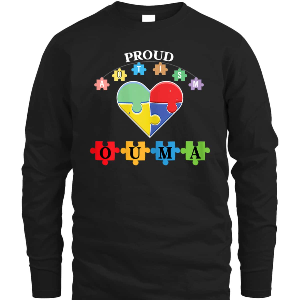 Womens Proud Autism Ouma Family Matching Autism Awareness Gift T-Shirt Womens Proud Autism Ouma Family Matching Autism Awareness Gift T-Shirt