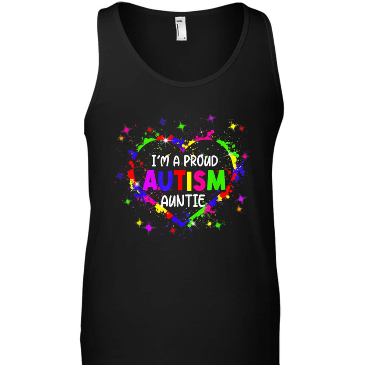 I'm A Proud Autism Auntie Women Girls Autism Awareness Heart T-Shirt