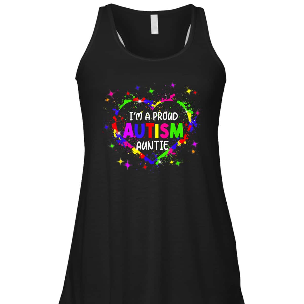I'm A Proud Autism Auntie Women Girls Autism Awareness Heart T-Shirt