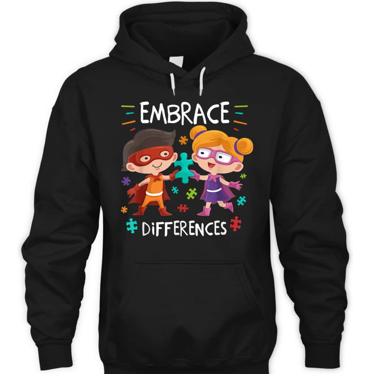 Autism Awareness Superheroes Embrace Differences Gift T-Shirt Autism Awareness Superheroes Embrace Differences Gift T-Shirt