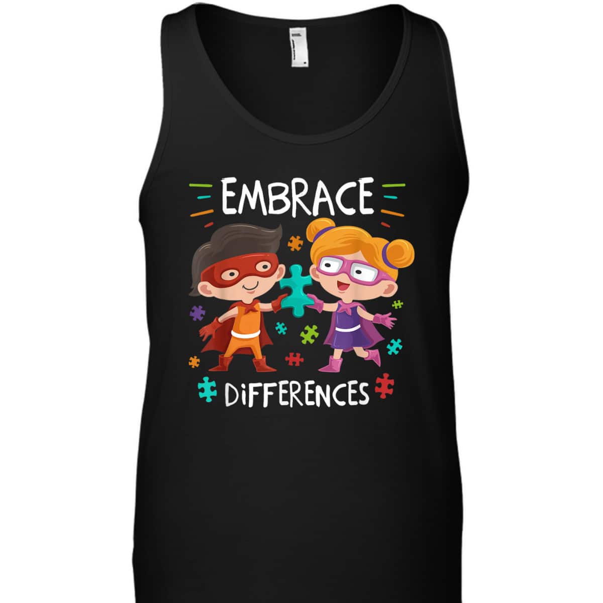 Autism Awareness Superheroes Embrace Differences Gift T-Shirt