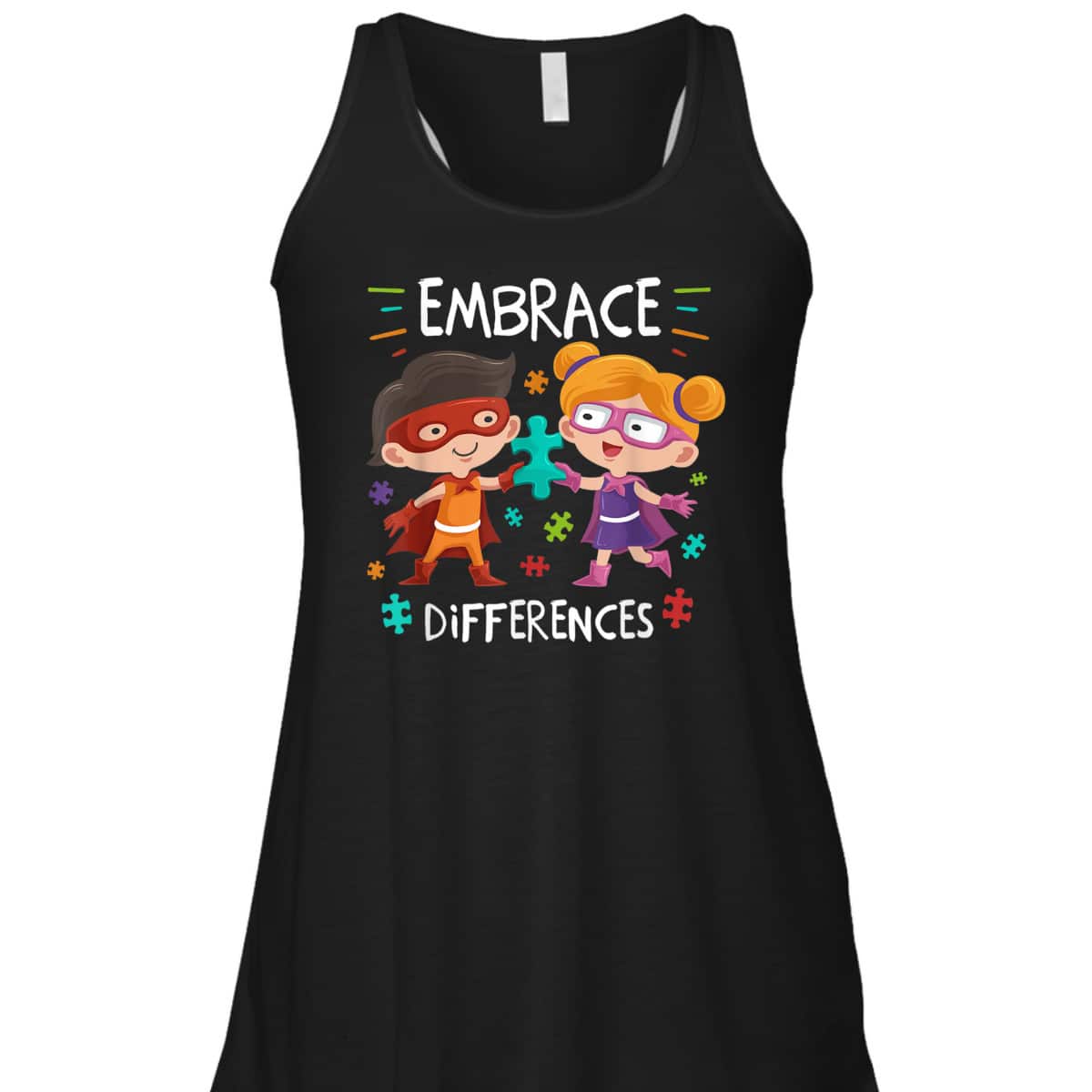 Autism Awareness Superheroes Embrace Differences Gift T-Shirt Autism Awareness Superheroes Embrace Differences Gift T-Shirt