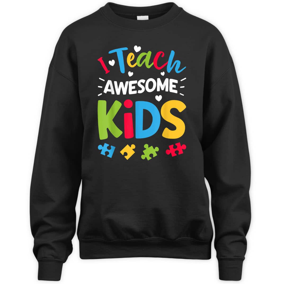 I Teach Awesome Kids Autism Awareness Women Teacher T-Shirt I Teach Awesome Kids Autism Awareness Women Teacher T-Shirt
