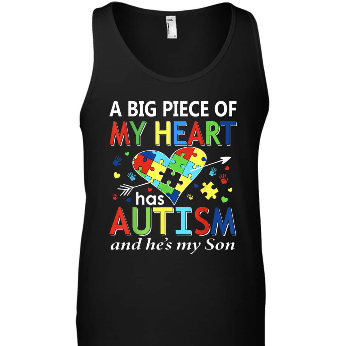 Autistic Boy Piece My Heart Has Autism He's My Son Mom Dad T-Shirt Autistic Boy Piece My Heart Has Autism He's My Son Mom Dad T-Shirt