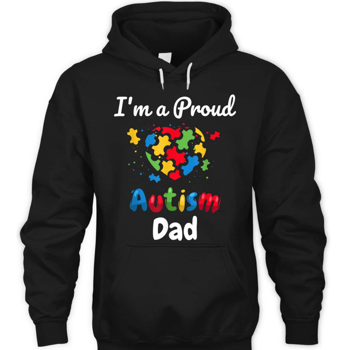 I'm A Proud Autism Dad Father Men Heart Gifts T-Shirt