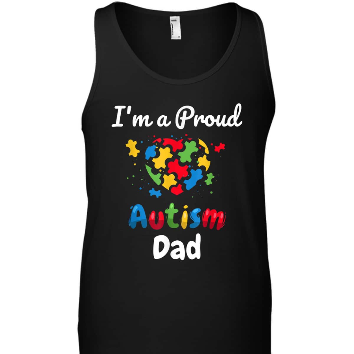 I'm A Proud Autism Dad Father Men Heart Gifts T-Shirt