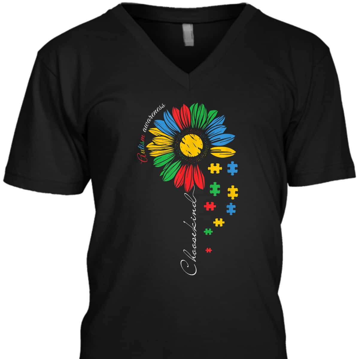 Accept Understand Autistic Kids Autism Awareness Sunflower T-Shirt Accept Understand Autistic Kids Autism Awareness Sunflower T-Shirt