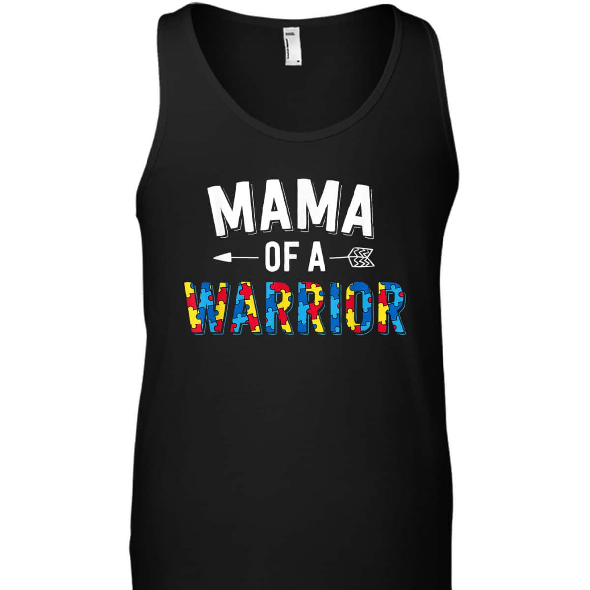Mama Of A Warrior Family Mom World Autism Awareness Day T-Shirt