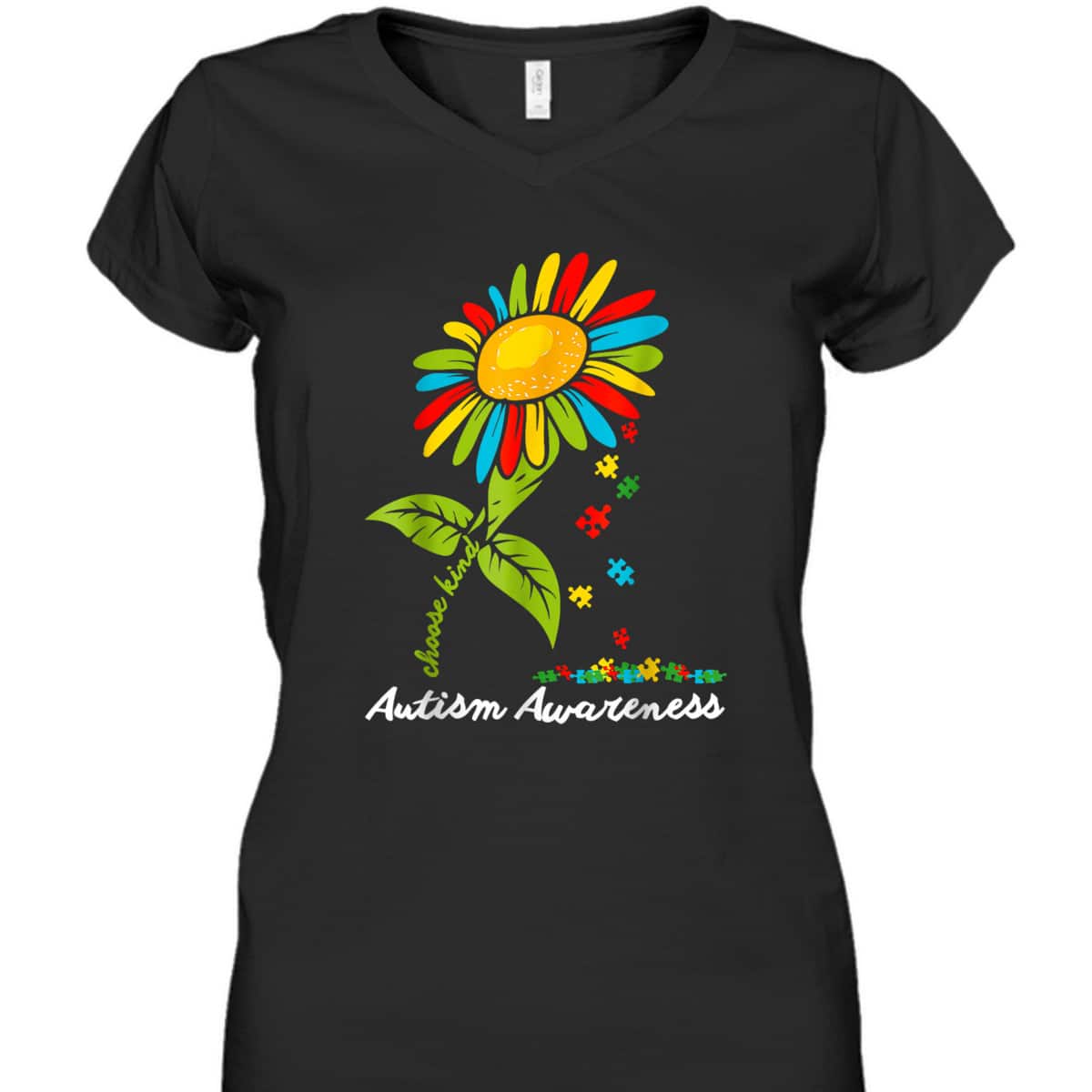Choose Kind Autism Awareness Month Women Sunflower Mom T-Shirt Choose Kind Autism Awareness Month Women Sunflower Mom T-Shirt