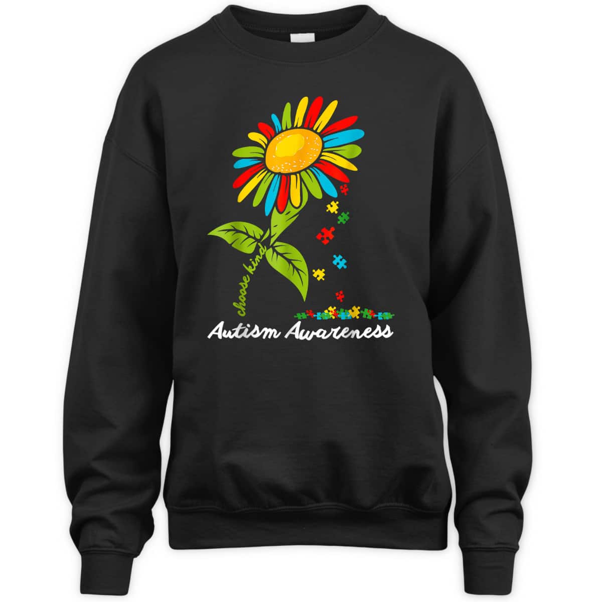 Choose Kind Autism Awareness Month Women Sunflower Mom T-Shirt