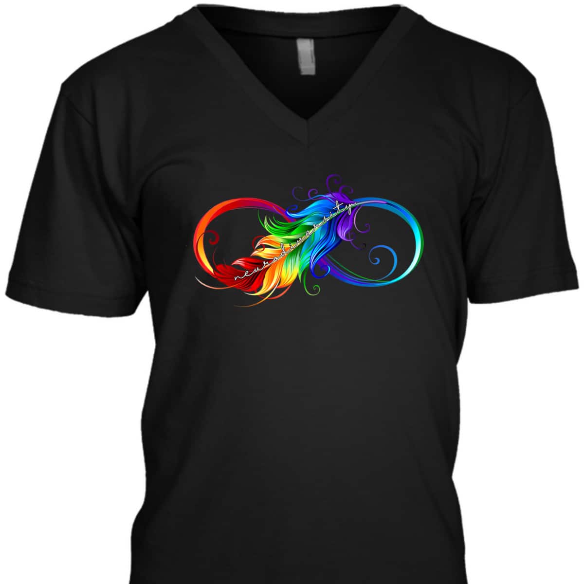 Neurodiversity Symbol Rainbow Infinity Autism Mom Awareness T-Shirt