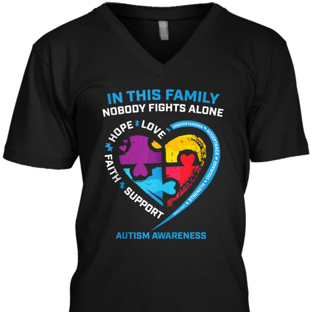 Son Daughter Mom Dad Family I Wear Blue Autism Awareness T-Shirt Son Daughter Mom Dad Family I Wear Blue Autism Awareness T-Shirt