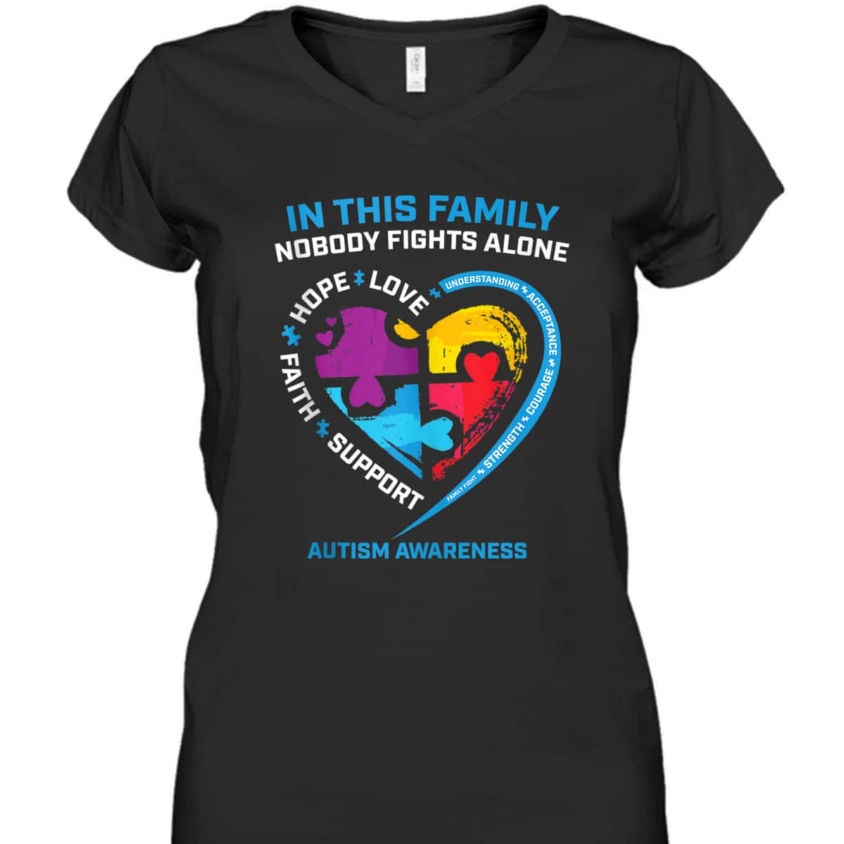 Son Daughter Mom Dad Family I Wear Blue Autism Awareness T-Shirt Son Daughter Mom Dad Family I Wear Blue Autism Awareness T-Shirt