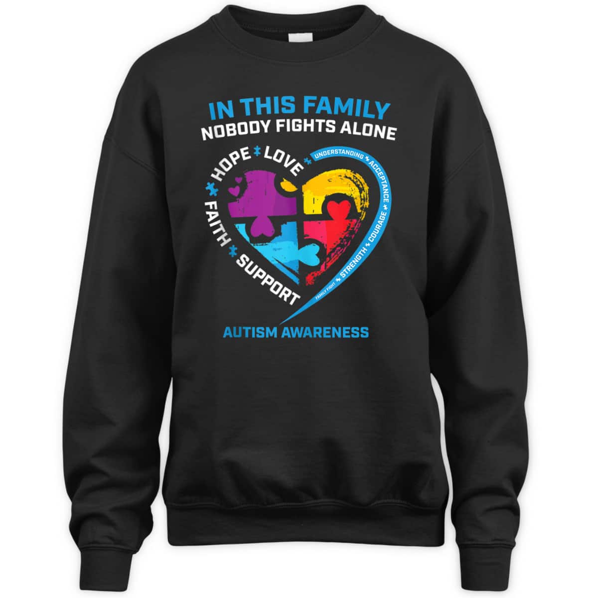 Son Daughter Mom Dad Family I Wear Blue Autism Awareness T-Shirt Son Daughter Mom Dad Family I Wear Blue Autism Awareness T-Shirt