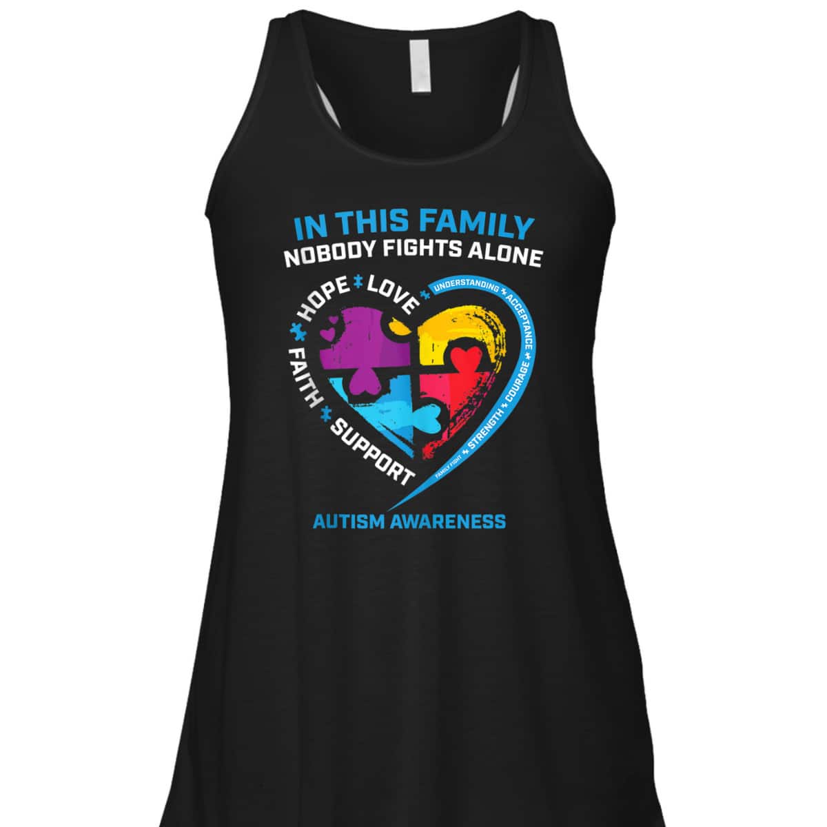 Son Daughter Mom Dad Family I Wear Blue Autism Awareness T-Shirt
