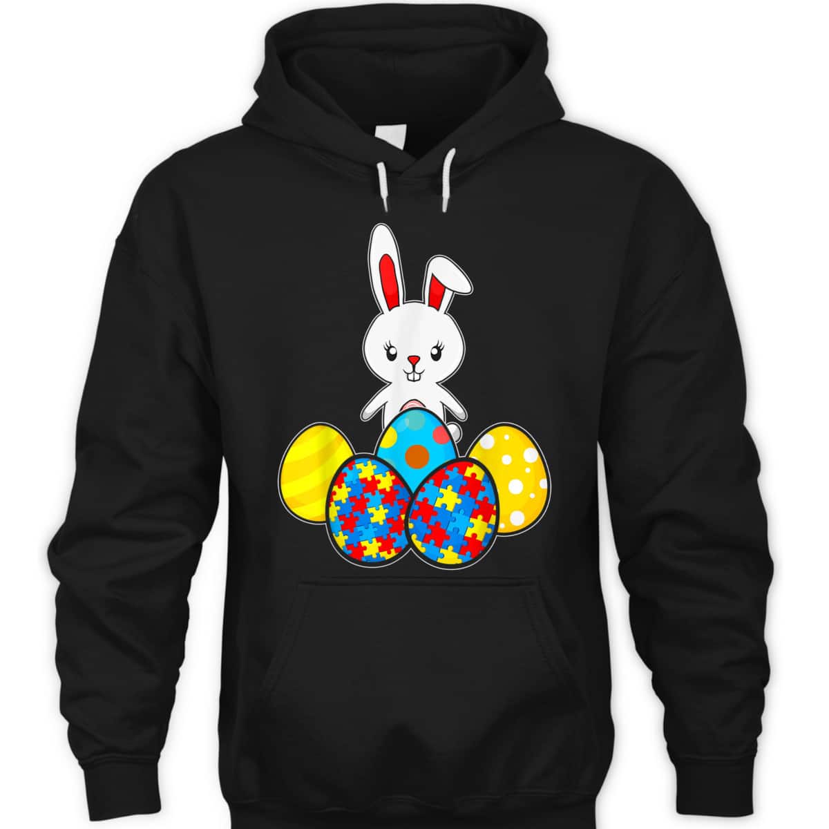 Autism Awareness Puzzle Easter Bunny Eggs Funny Gift T-Shirt
