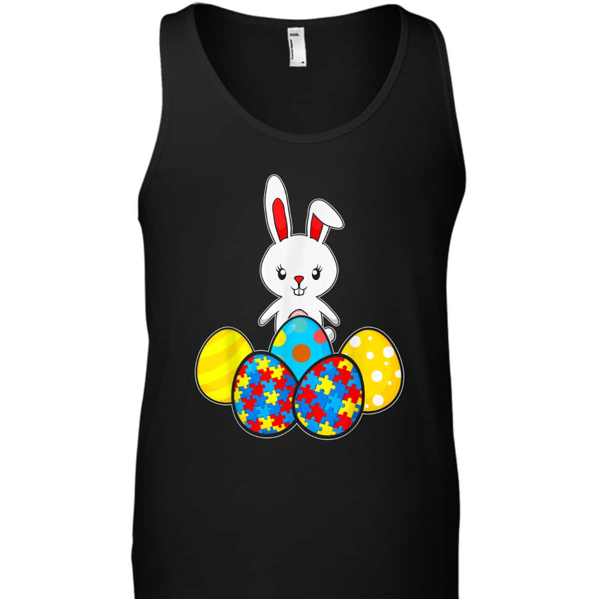 Autism Awareness Puzzle Easter Bunny Eggs Funny Gift T-Shirt