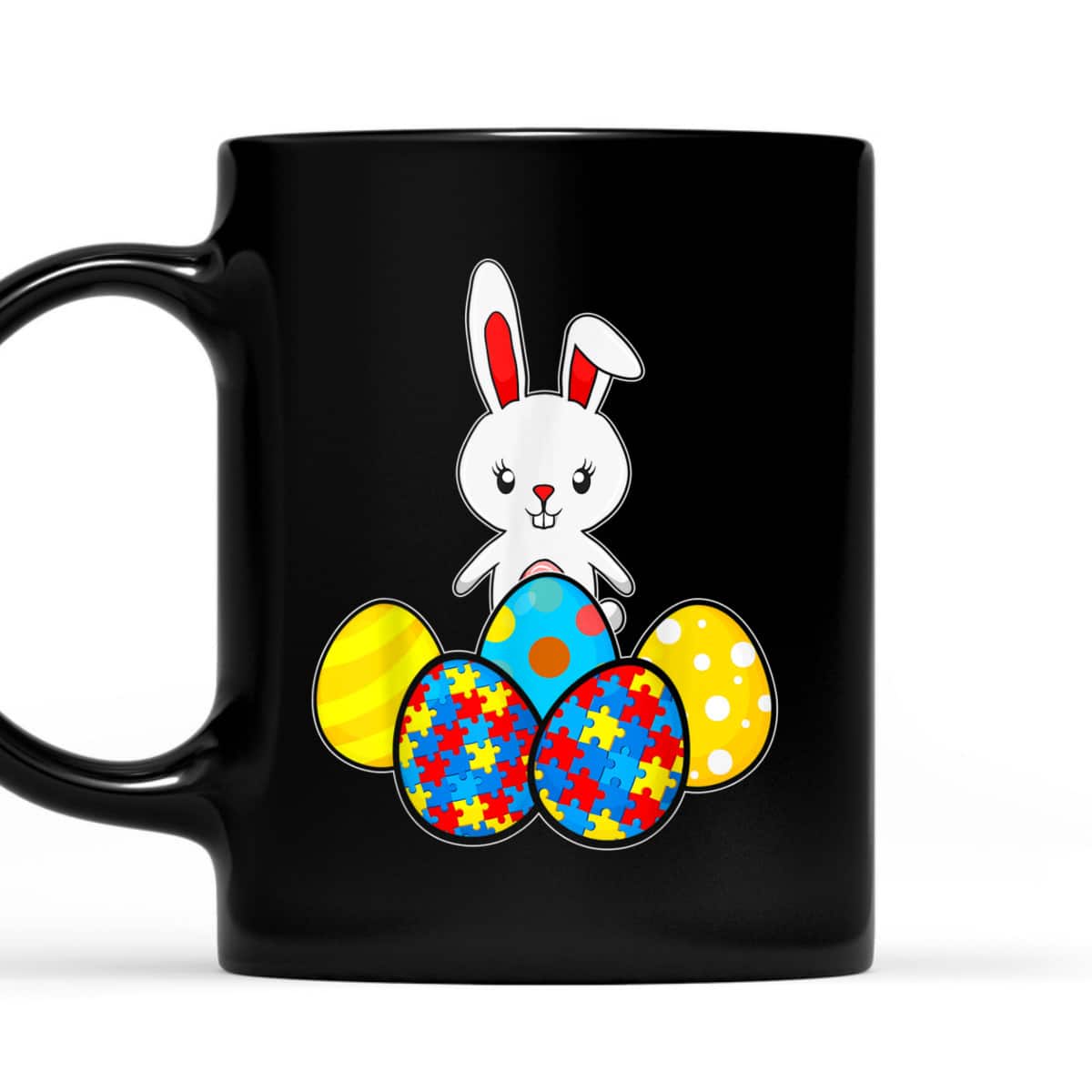 Autism Awareness Puzzle Easter Bunny Eggs Funny Gift T-Shirt