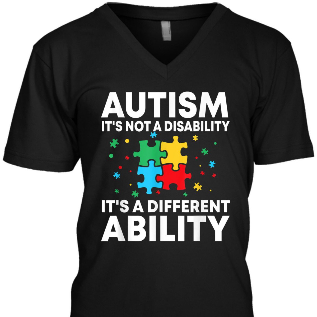 Autism Is Not A Disability It's A Different Ability Autism Puzzle T-Shirt Autism Is Not A Disability It's A Different Ability Autism Puzzle T-Shirt