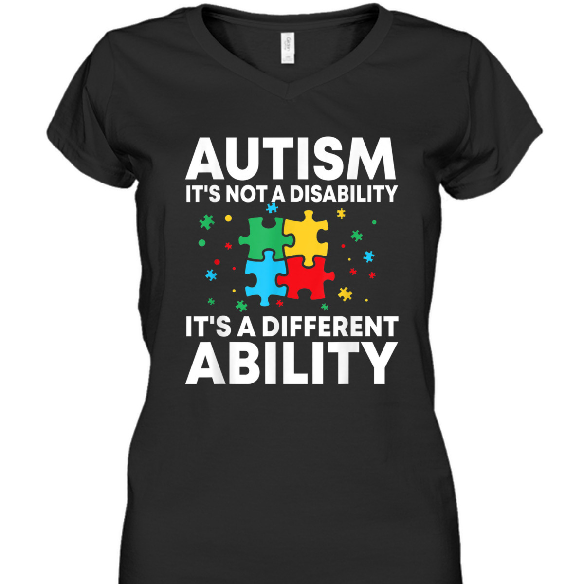Autism Is Not A Disability It's A Different Ability Autism Puzzle T-Shirt Autism Is Not A Disability It's A Different Ability Autism Puzzle T-Shirt