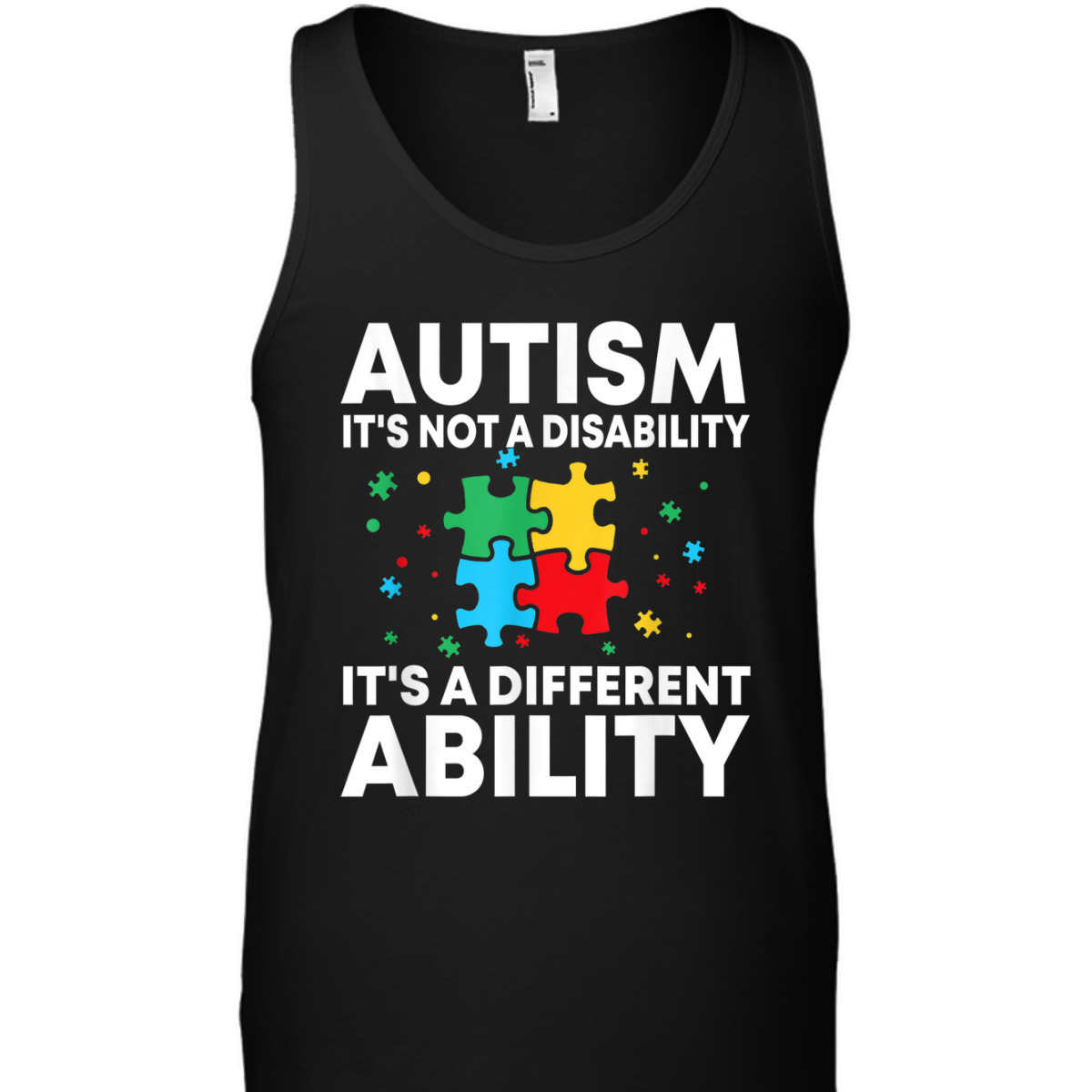 Autism Is Not A Disability It's A Different Ability Autism Puzzle T-Shirt