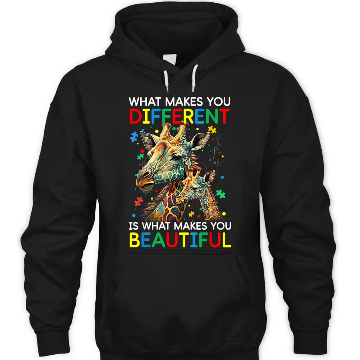 What Makes You Different Giraffe Mom Autism Child Awareness T-Shirt