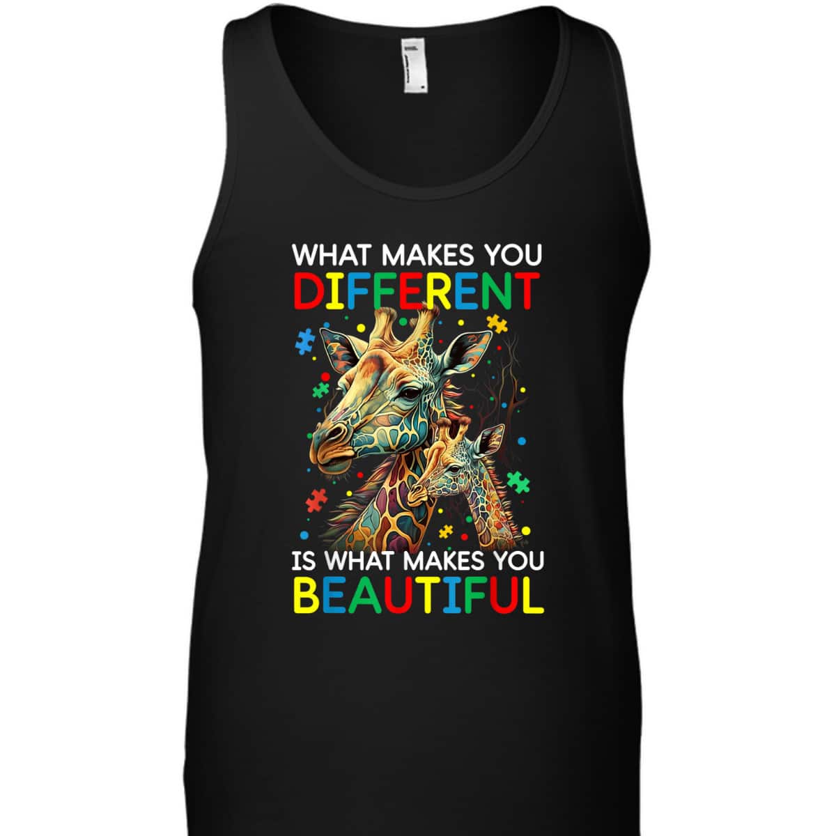 What Makes You Different Giraffe Mom Autism Child Awareness T-Shirt What Makes You Different Giraffe Mom Autism Child Awareness T-Shirt