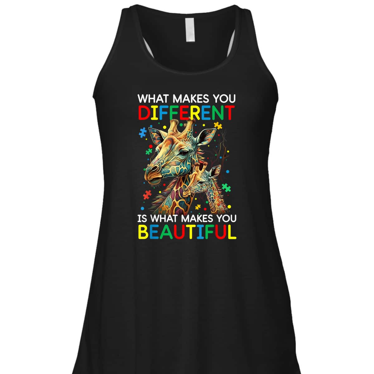 What Makes You Different Giraffe Mom Autism Child Awareness T-Shirt What Makes You Different Giraffe Mom Autism Child Awareness T-Shirt