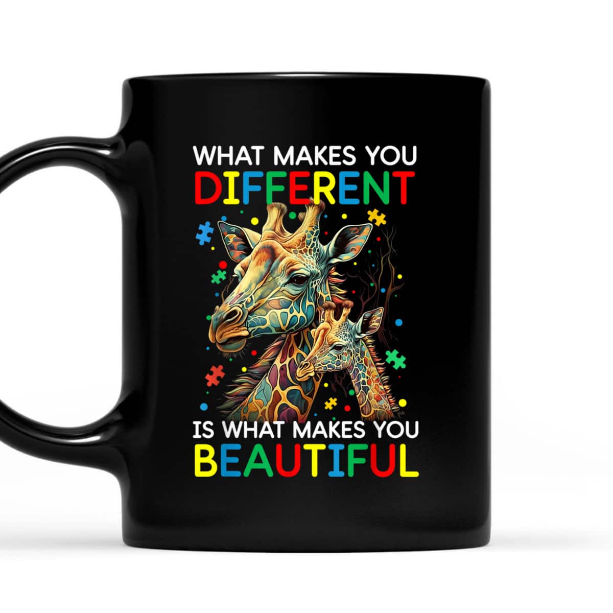 What Makes You Different Giraffe Mom Autism Child Awareness T-Shirt