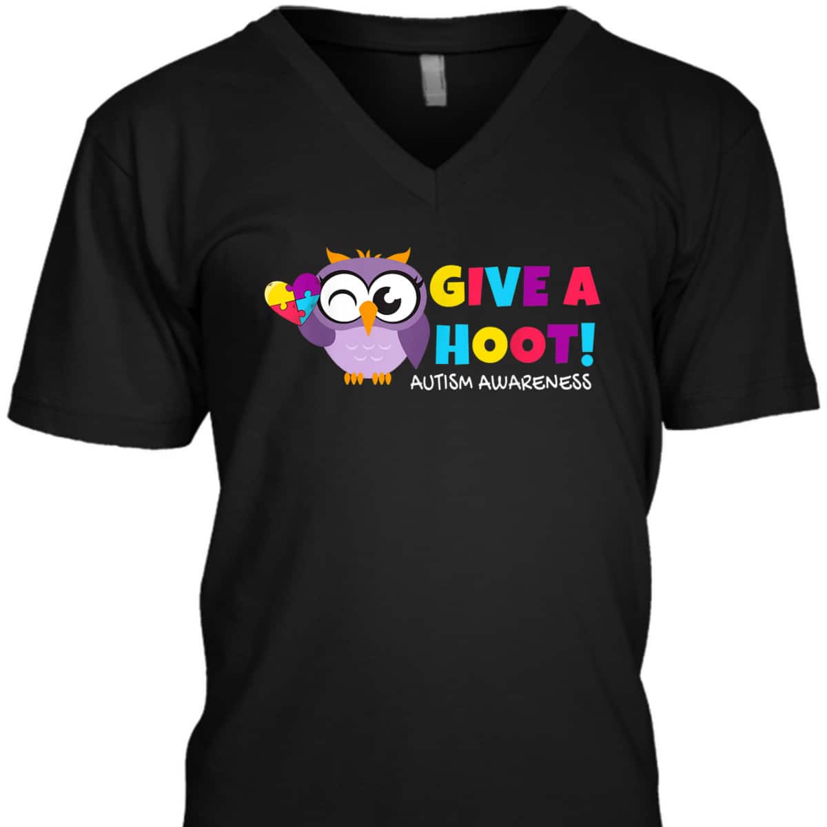 Autism Owl Autism Awareness Give A Hoot T-Shirt Autism Owl Autism Awareness Give A Hoot T-Shirt