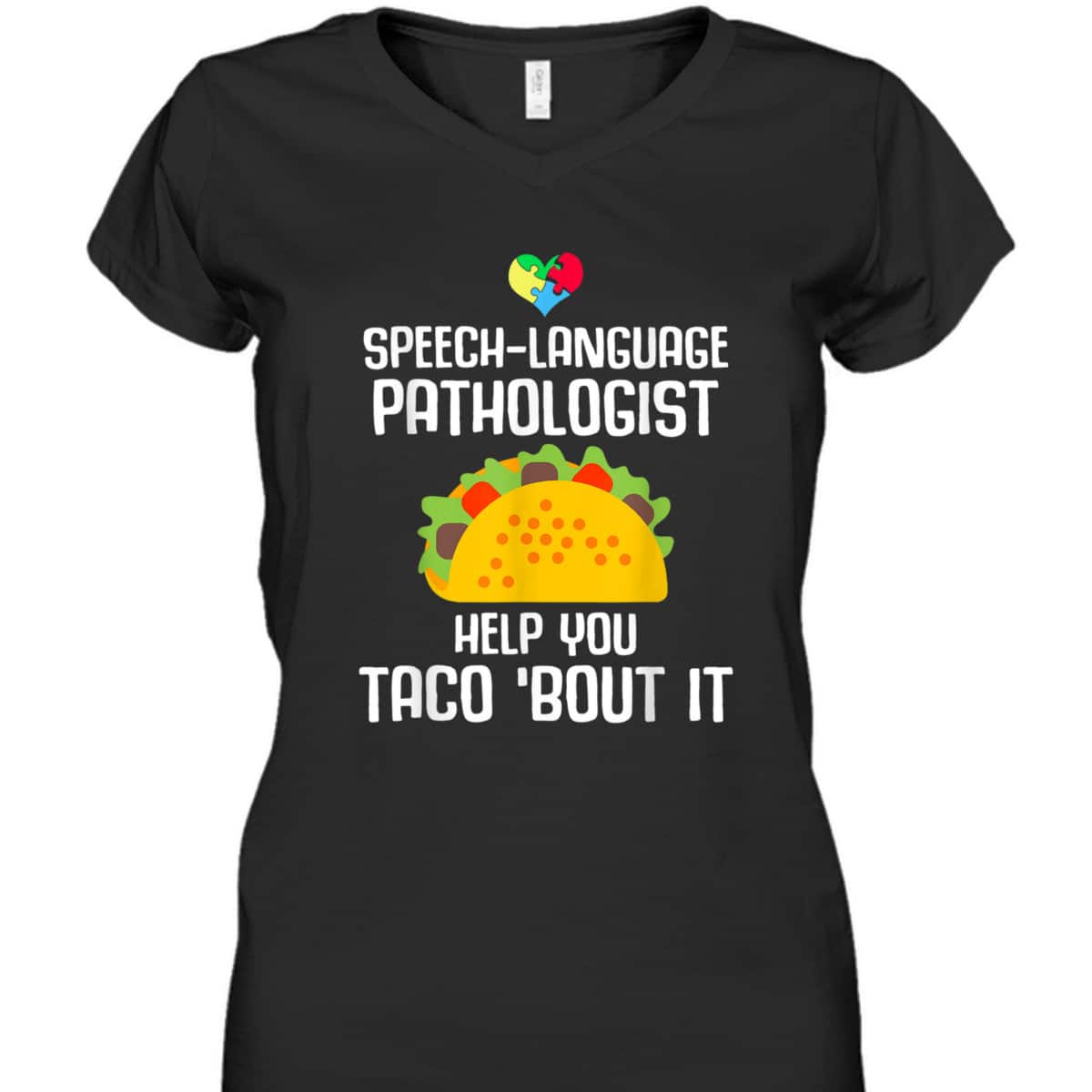 Speech Pathology Therapy Taco Autism Awareness Month T-Shirt