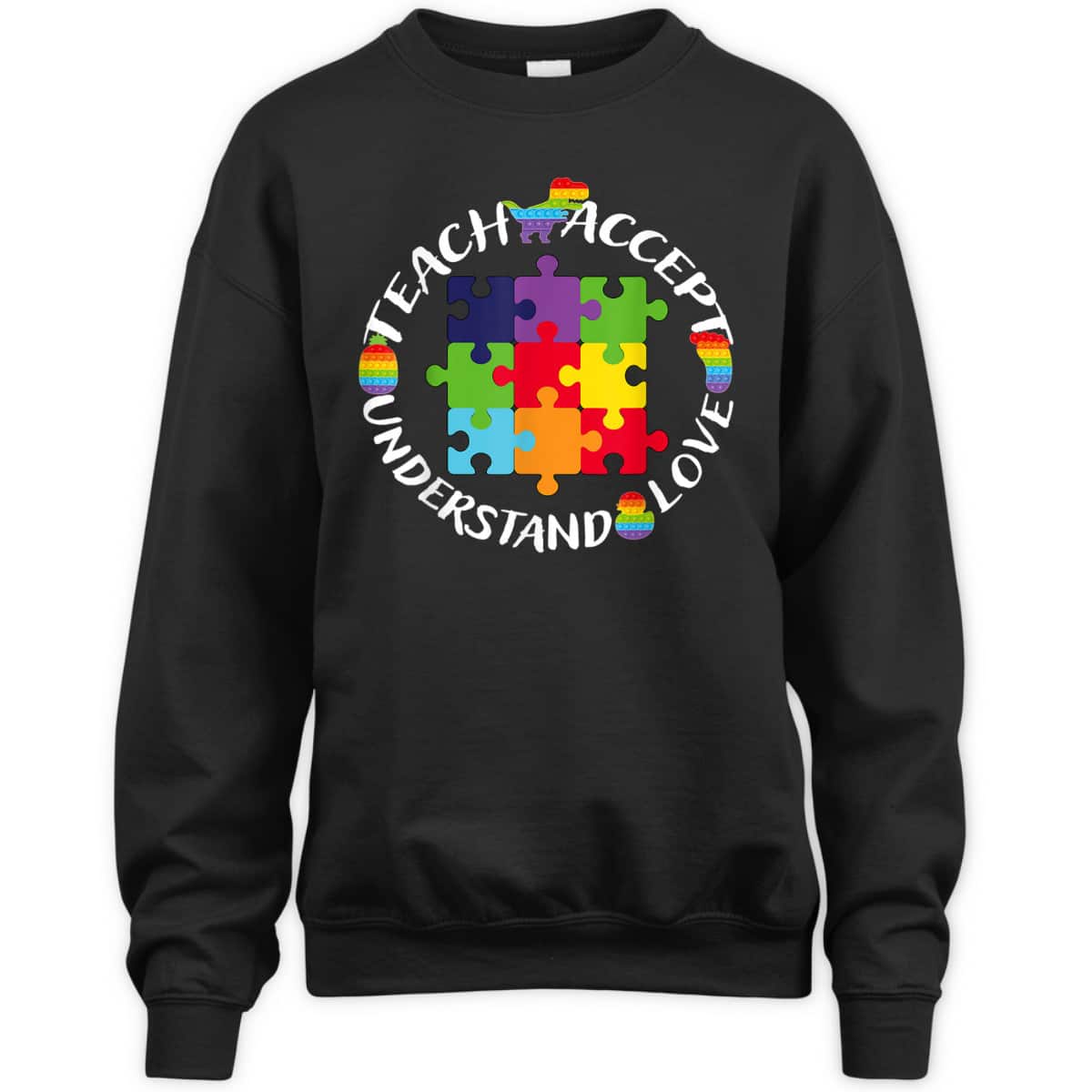 Teach Accept Understand Love Autism Awareness Teacher Puzzle T-Shirt Teach Accept Understand Love Autism Awareness Teacher Puzzle T-Shirt
