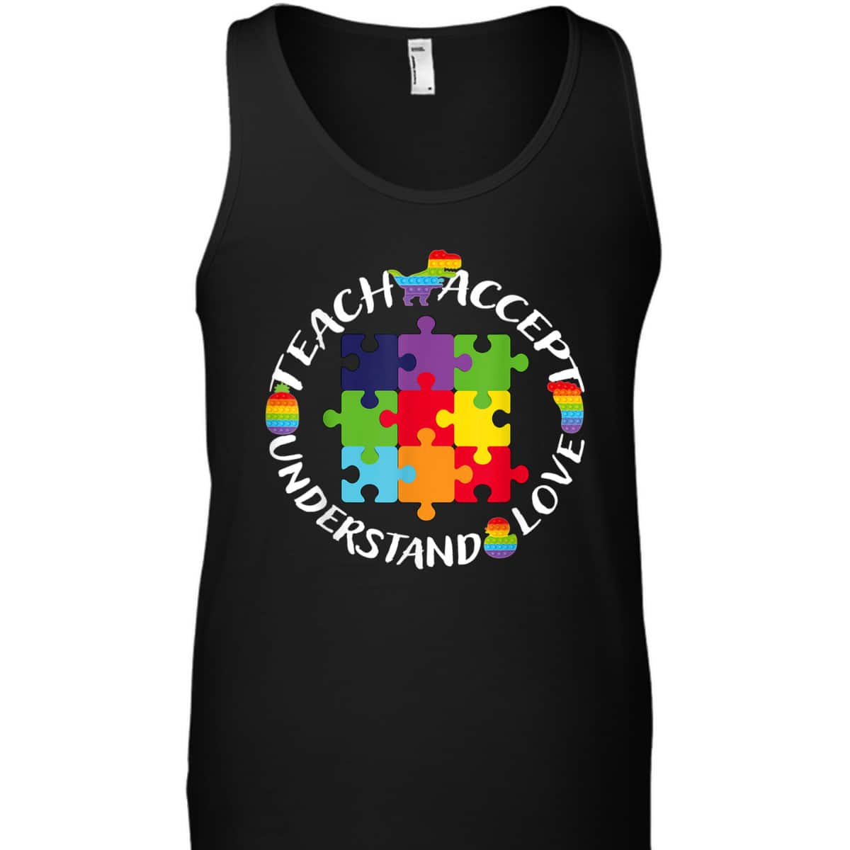 Teach Accept Understand Love Autism Awareness Teacher Puzzle T-Shirt Teach Accept Understand Love Autism Awareness Teacher Puzzle T-Shirt